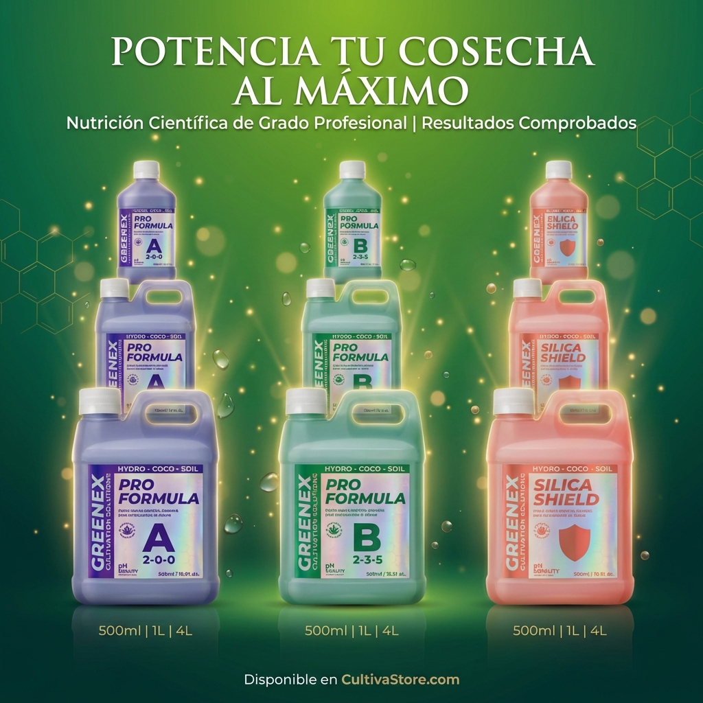 GREENEX - Nutrición Profesional para Cultivos Hidropónicos de Alto Rendimiento